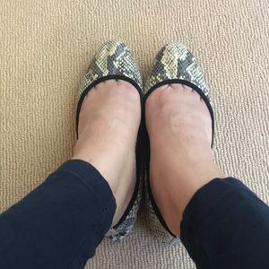 J. Crew Snakeskin Print Flats